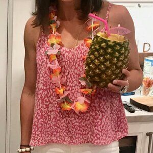 Leith Pink Leopard Print Camisole